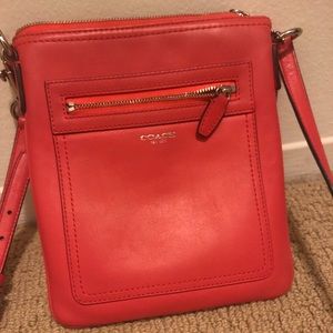 Salmon Coach crossbody bag